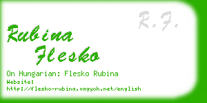 rubina flesko business card